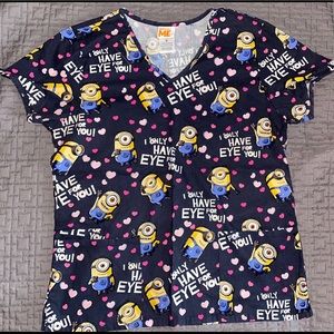 “I only have eye for you” Minion Scrub Top